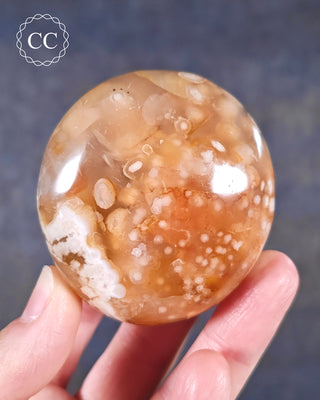 Flower Agate Chunky Palm Stone #6
