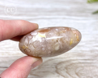 Flower Agate Chunky Palm Stone #1