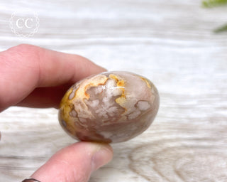Flower Agate Chunky Palm Stone #1