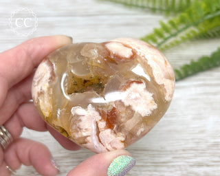 Flower Agate Heart #2