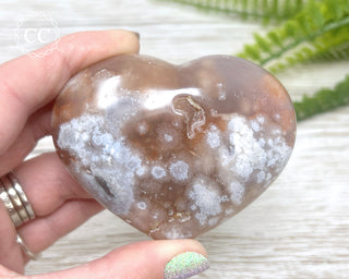 Flower Agate Heart #3