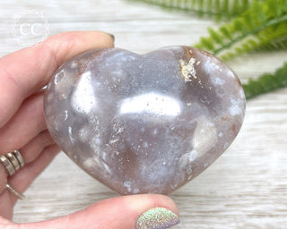 Flower Agate Heart #3