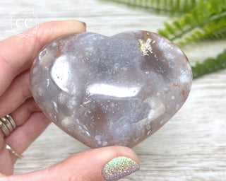 Flower Agate Heart #3