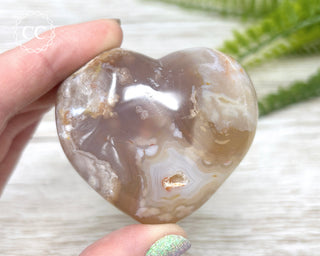 Flower Agate Heart #4