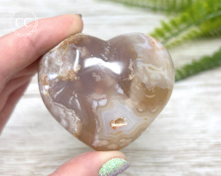 Flower Agate Heart #4