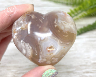 Flower Agate Heart #4