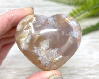 Flower Agate Heart #4