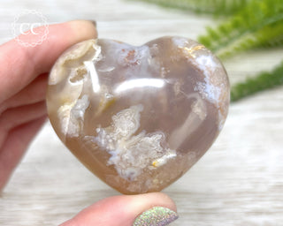 Flower Agate Heart #4