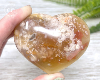 Flower Agate Heart #5