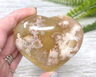 Flower Agate Heart #5