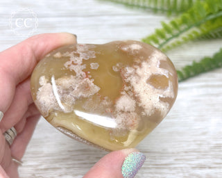 Flower Agate Heart #5