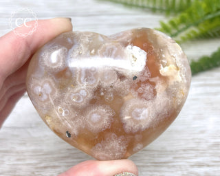 Flower Agate Heart #6