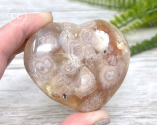 Flower Agate Heart #6