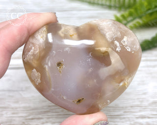 Flower Agate Heart #6