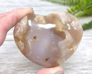 Flower Agate Heart #6