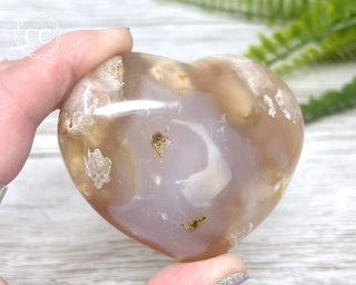 Flower Agate Heart #6