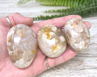 Flower Agate Chunky Palm Stone