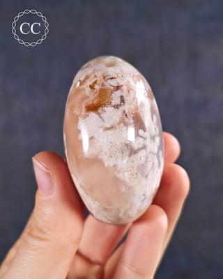 Flower Agate Chunky Palm Stone #1
