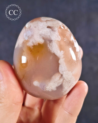 Flower Agate Chunky Palm Stone #1