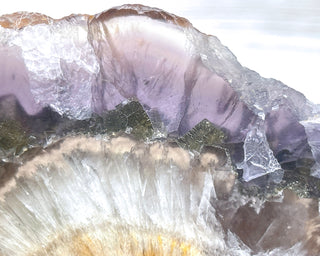 Fluorite with Marcasite Slice #1