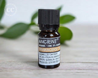 Frankincense Essential Oil on a table