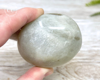 Garnierite | Green Moonstone Chunky Palm Stone #1