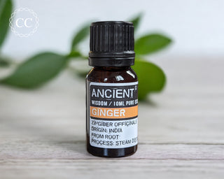Ginger Essential Oil on a table