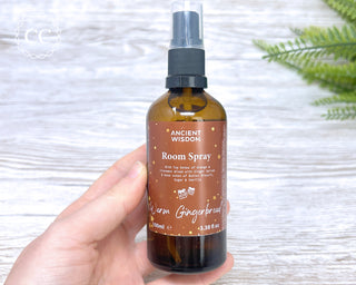Gingerbread Room Spray 100ml bottle in hand