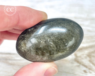 Gold Sheen Obsidian Chunky Palm Stone #2