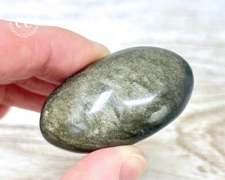 Gold Sheen Obsidian Chunky Palm Stone #2