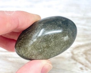 Gold Sheen Obsidian Chunky Palm Stone #2