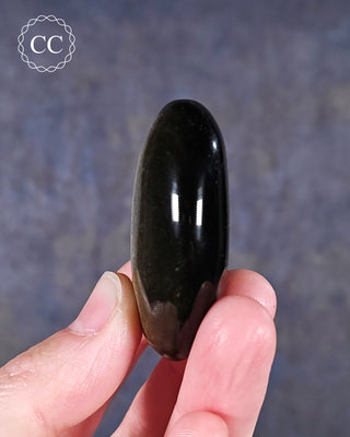 Gold Sheen Obsidian Chunky Palm Stone #6
