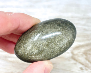 Gold Sheen Obsidian Chunky Palm Stone #2
