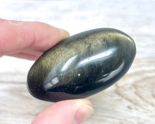 Gold Sheen Obsidian Chunky Palm Stone #1