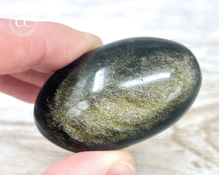 Gold Sheen Obsidian Chunky Palm Stone #3