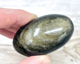 Gold Sheen Obsidian Chunky Palm Stone #3
