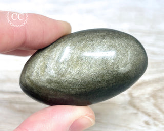 Gold Sheen Obsidian Chunky Palm Stone #4