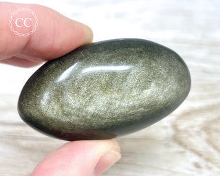 Gold Sheen Obsidian Chunky Palm Stone #4