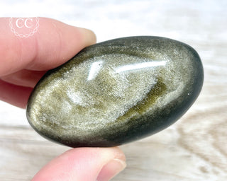 Gold Sheen Obsidian Chunky Palm Stone #4