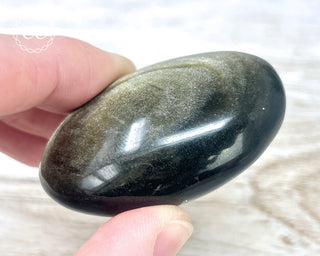Gold Sheen Obsidian Chunky Palm Stone #4
