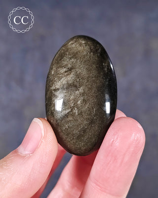 Gold Sheen Obsidian Chunky Palm Stone #2