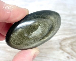 Gold Sheen Obsidian Chunky Palm Stone #4