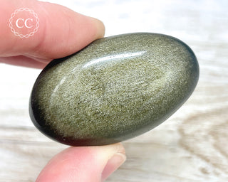 Gold Sheen Obsidian Chunky Palm Stone #5