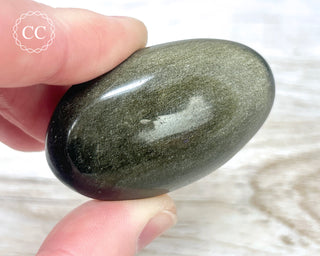 Gold Sheen Obsidian Chunky Palm Stone #5
