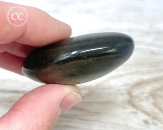 Gold Sheen Obsidian Chunky Palm Stone #5