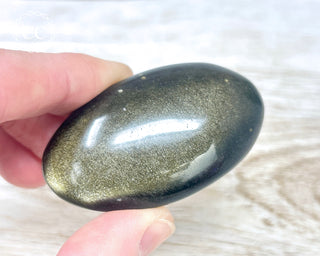 Gold Sheen Obsidian Chunky Palm Stone #1