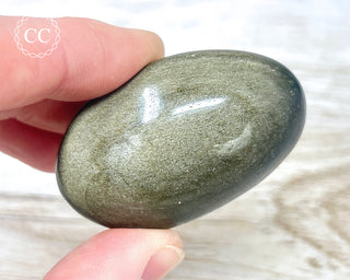 Gold Sheen Obsidian Chunky Palm Stone #5