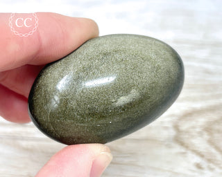 Gold Sheen Obsidian Chunky Palm Stone #5