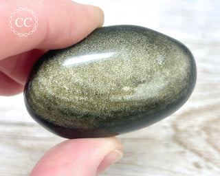 Gold Sheen Obsidian Chunky Palm Stone #6