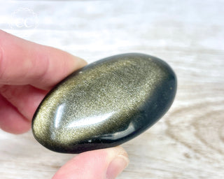 Gold Sheen Obsidian Chunky Palm Stone #1